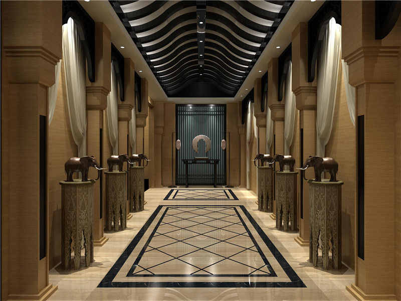 邵通现代中式足浴会所装修设计|室内设计|空间