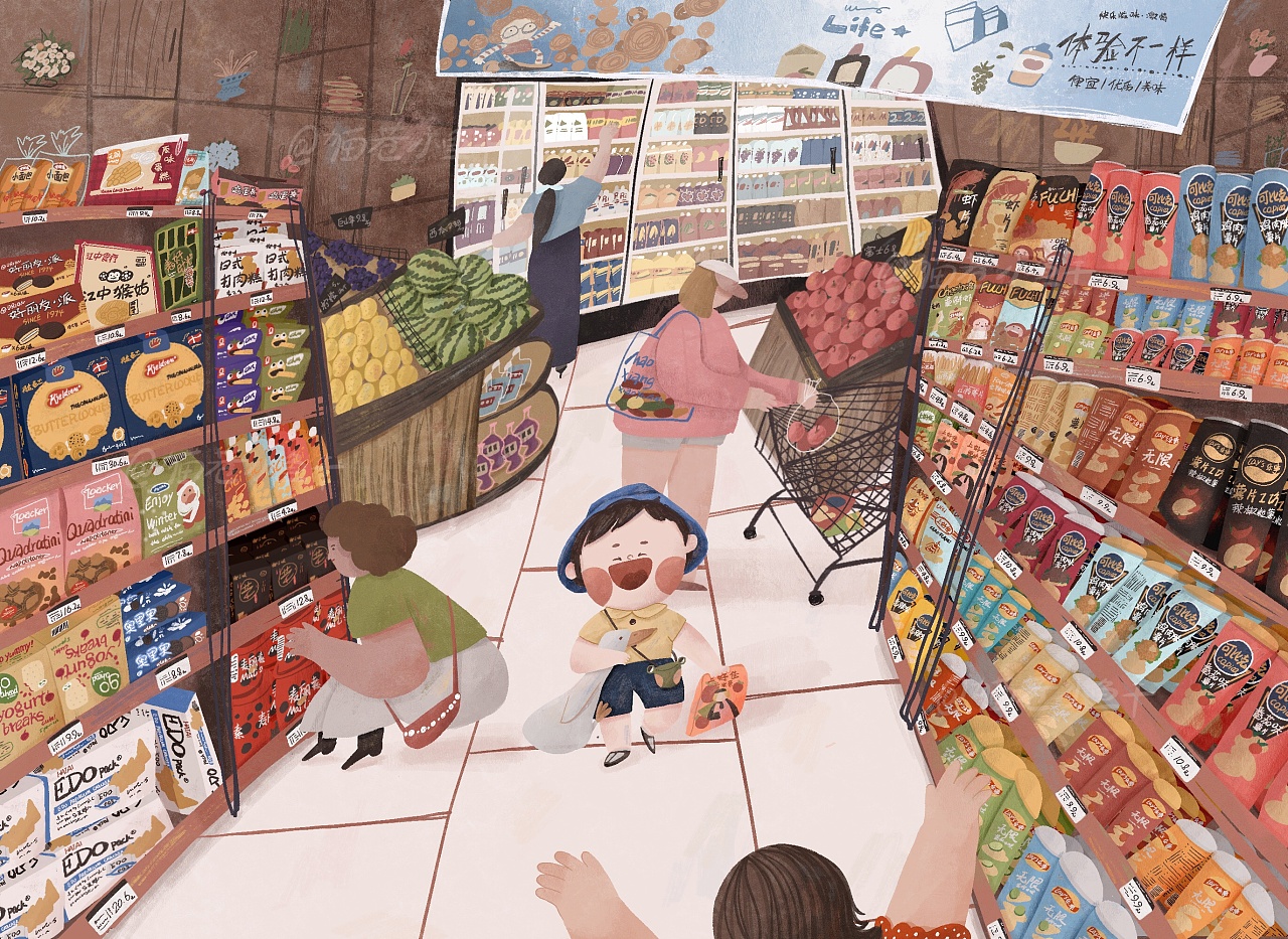 插画|小超市