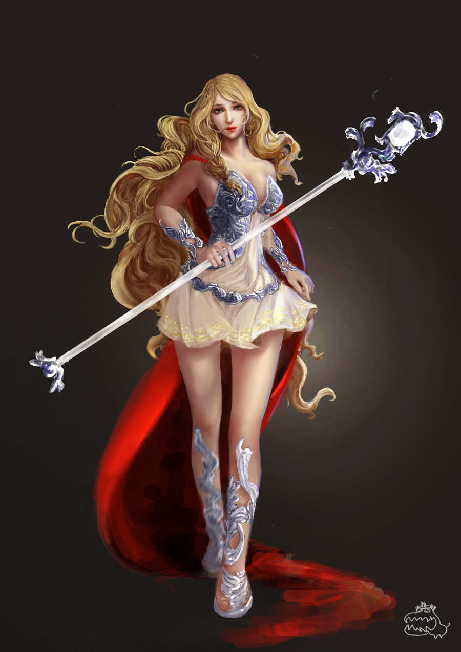 女魔法师~|游戏原画|插画|土豆子君 - 原创设计作品