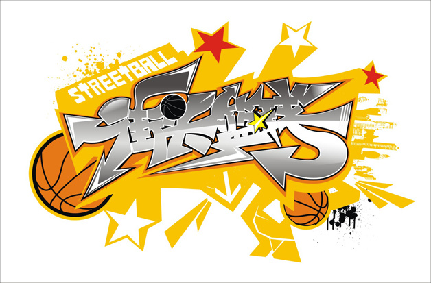 街头篮球涂鸦