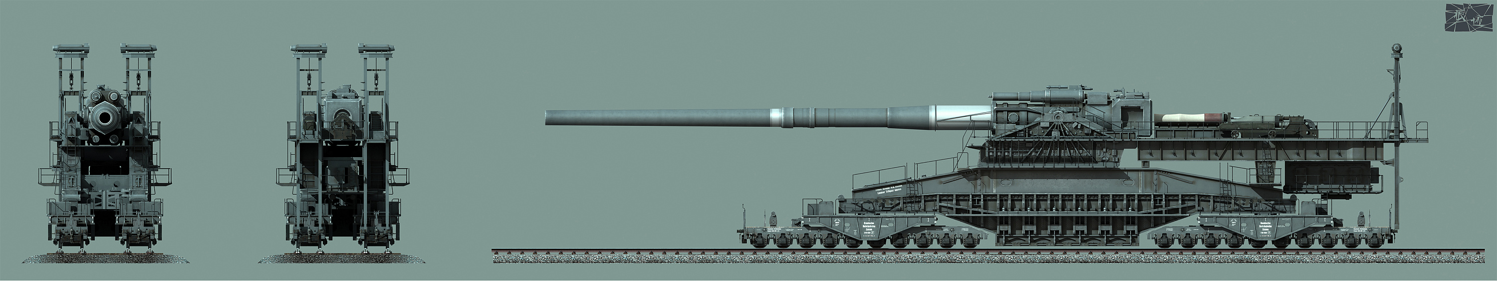 古斯塔夫列车炮 gustaf train gun
