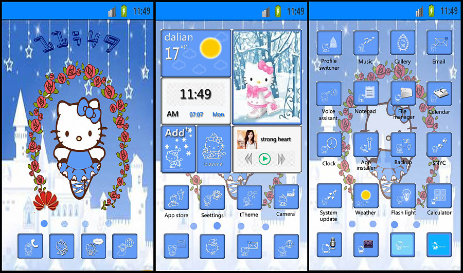 kitty华为手机主题|移动设备主题\/APP皮肤|UI|青