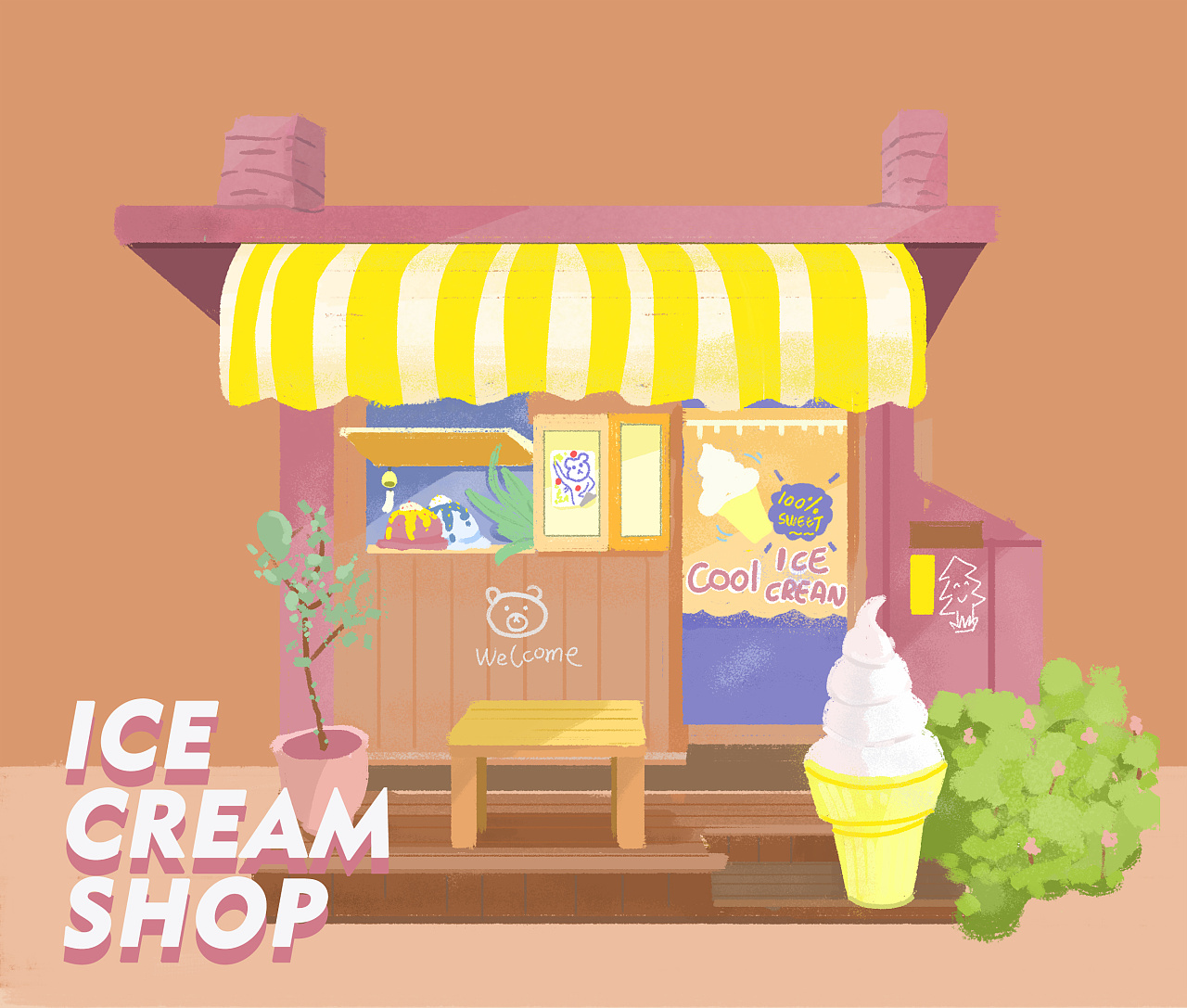 第一次画场景冰淇淋店