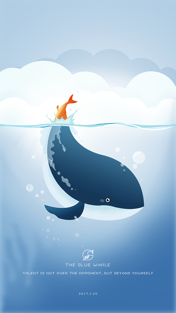 插画-鲸鱼