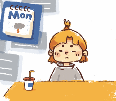 工作日也要打起精神来      