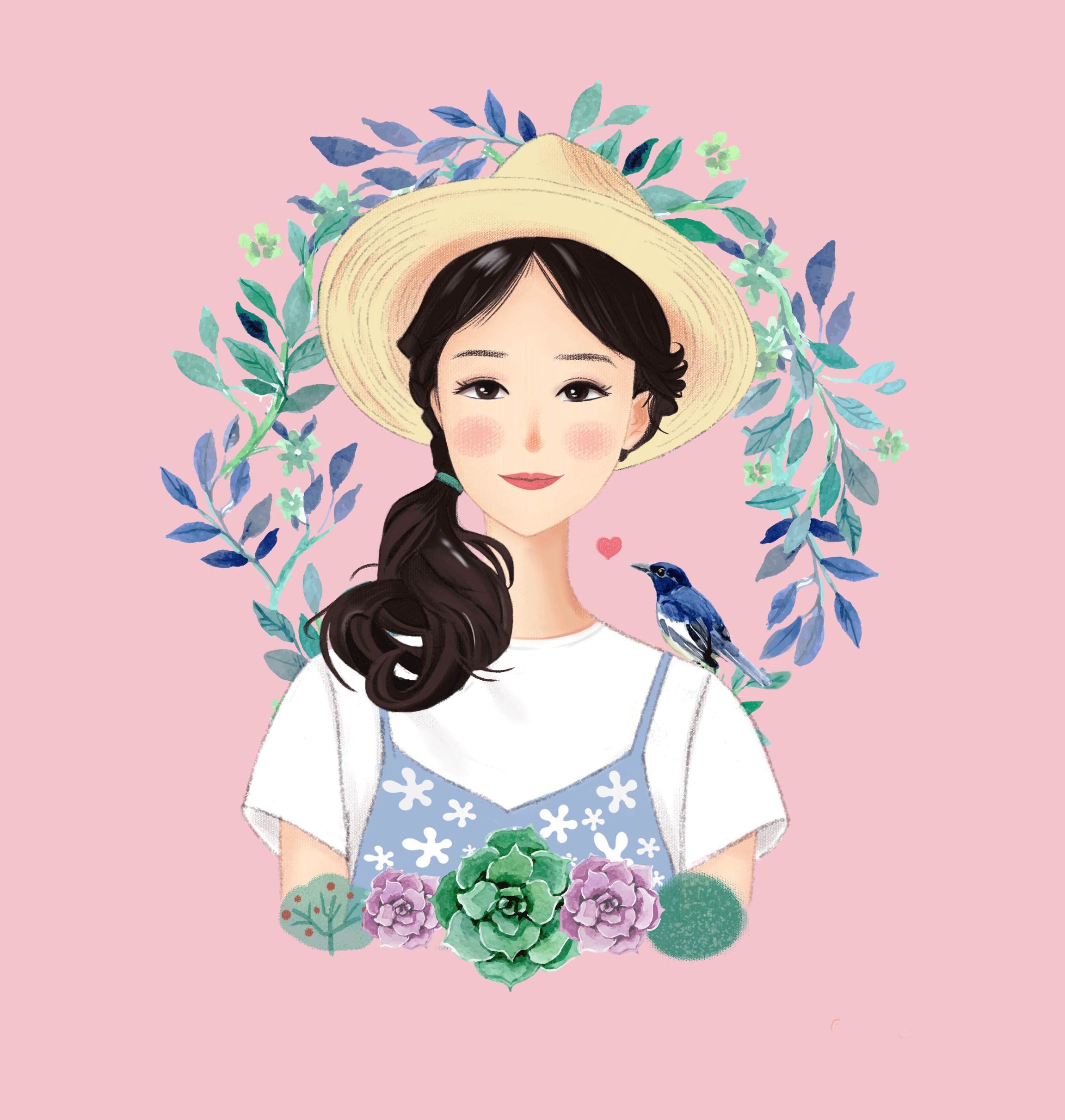 森系小头像|插画|插画习作|咪咕匠 - 原创作品 - 站酷