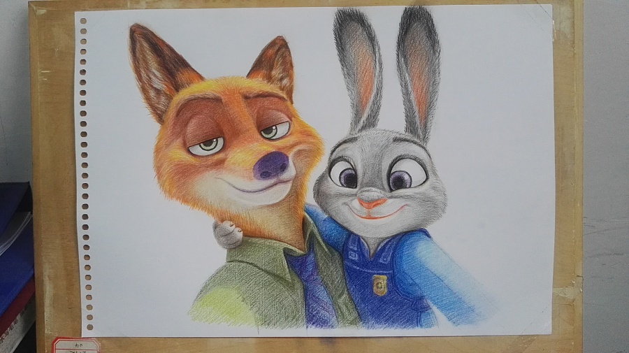 疯狂动物城|彩铅|纯艺术|都是寂寞人 - 原创设计