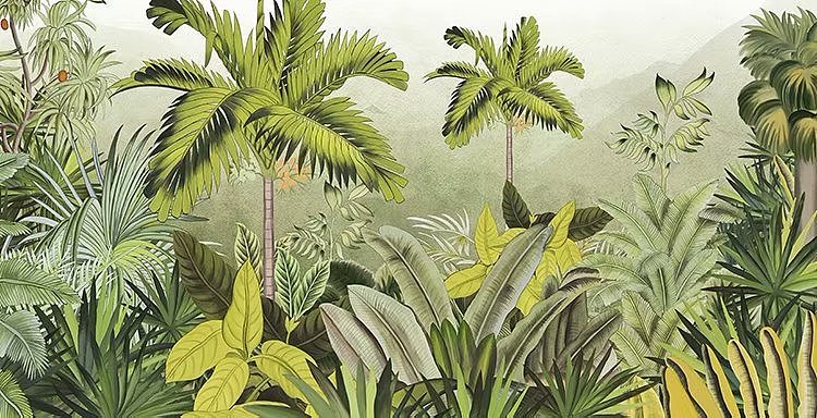 热带雨林(壁画设计)