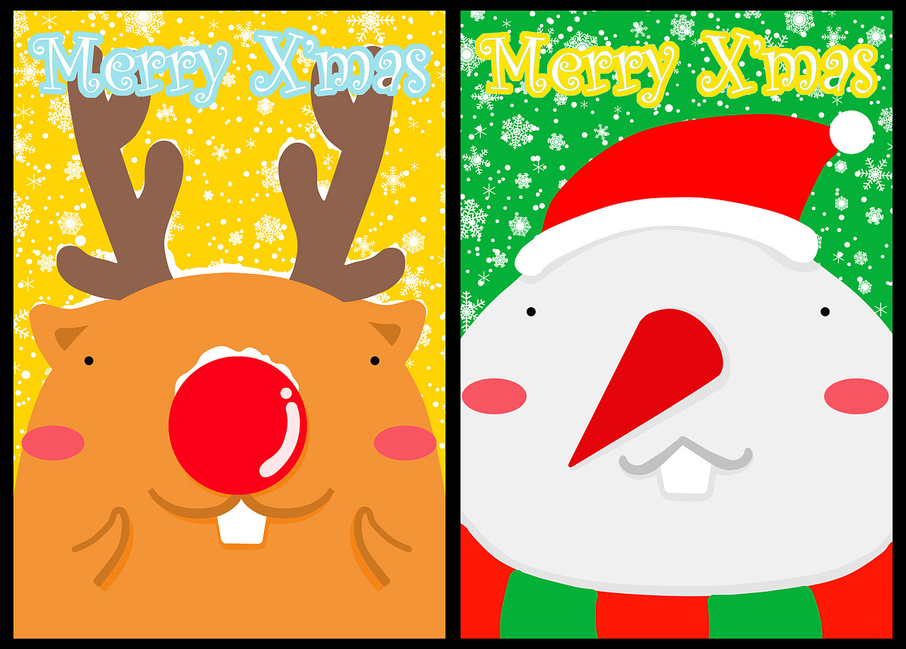 圣诞节明信片|插画|商业插画|纸巾 - 原创作品 - 站酷 (ZCOOL)