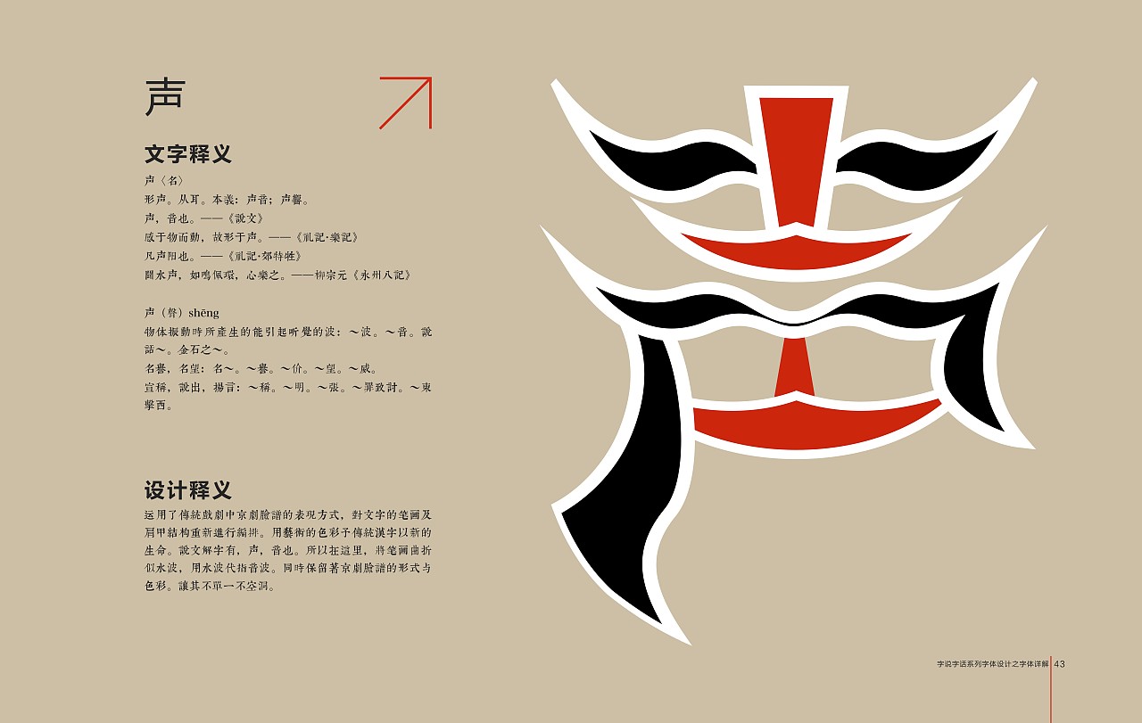 字说字话系列字体设计是一系列结合了京剧脸谱元素的字体设计,是我的