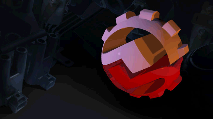 gif有些不太清楚~因为想把logo的球体做成中间泛光的感觉,就需要在