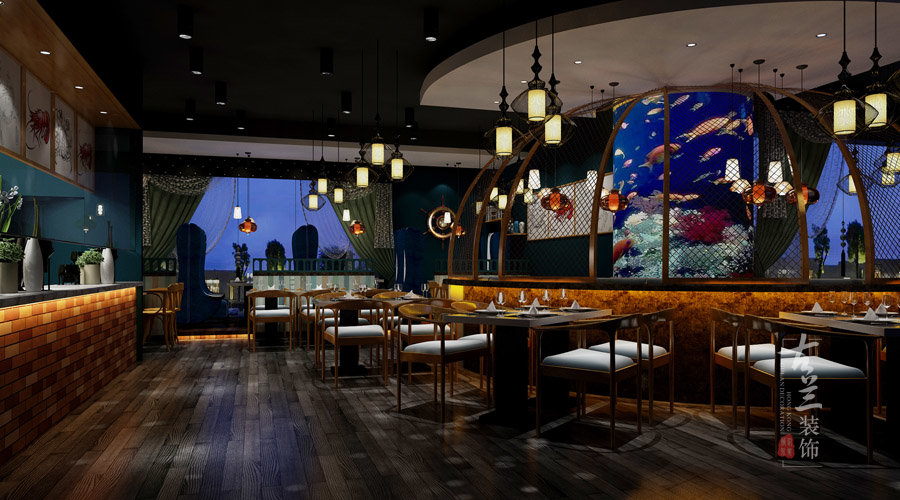 海魔海鲜自助餐厅设计|成都专业特色自助餐厅