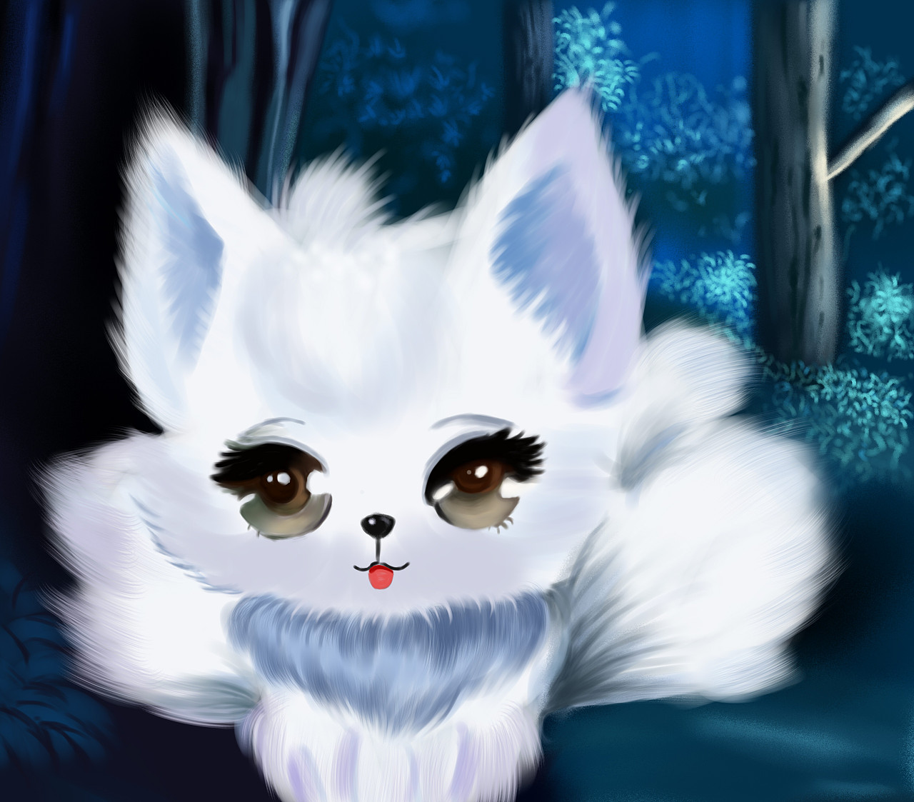 萌萌的狐狸|插画|创作习作|一只慵懒的小猫咪 临摹作品 站酷
