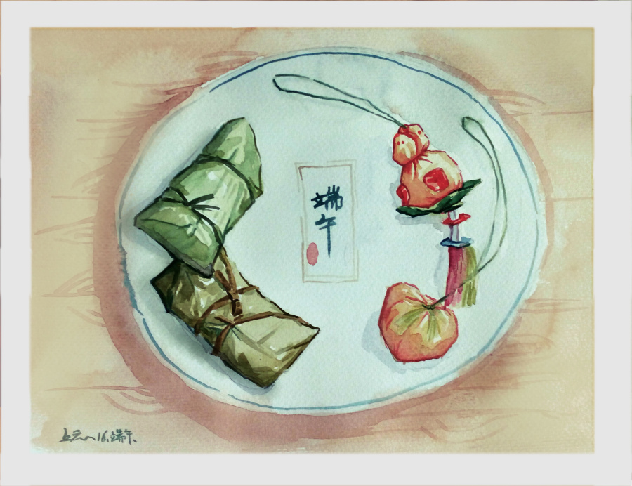 端午节印象|绘画习作|插画|一轮明月1397 - 原创