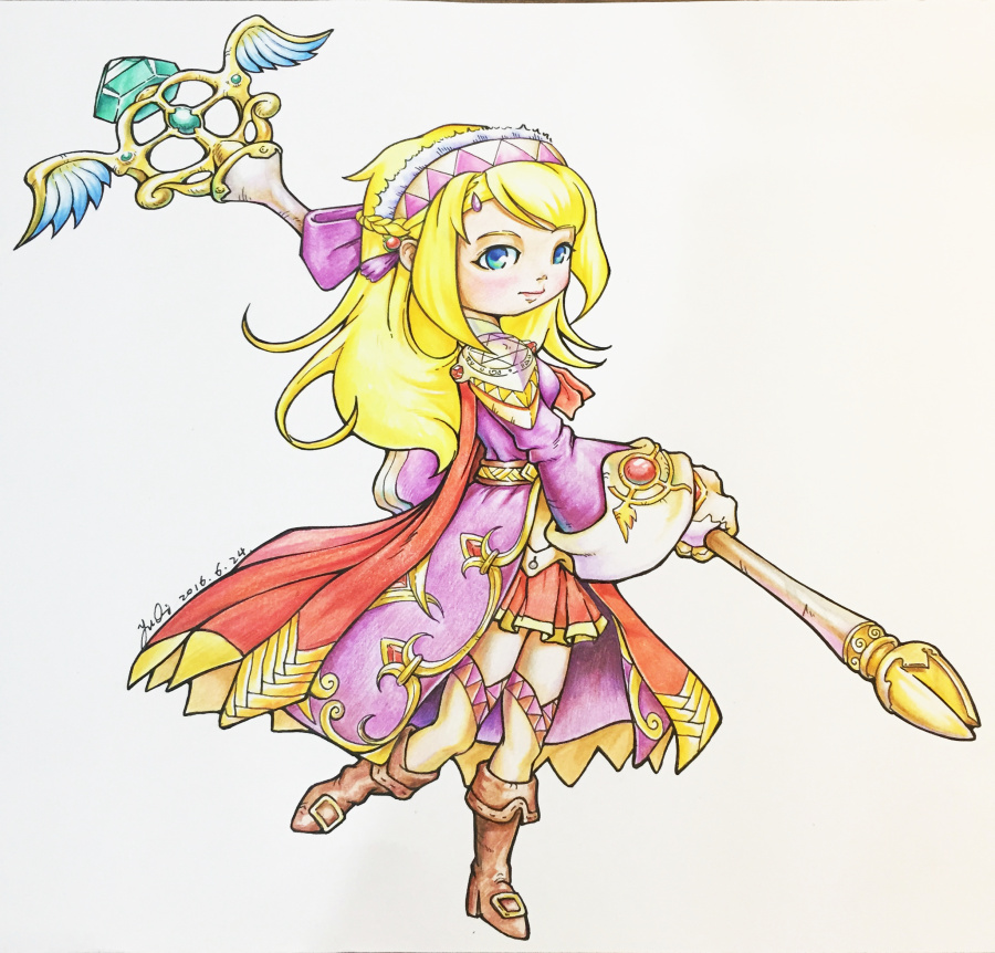 动漫人物角色 [ 女性人物彩铅绘画 ] |单幅漫画|动