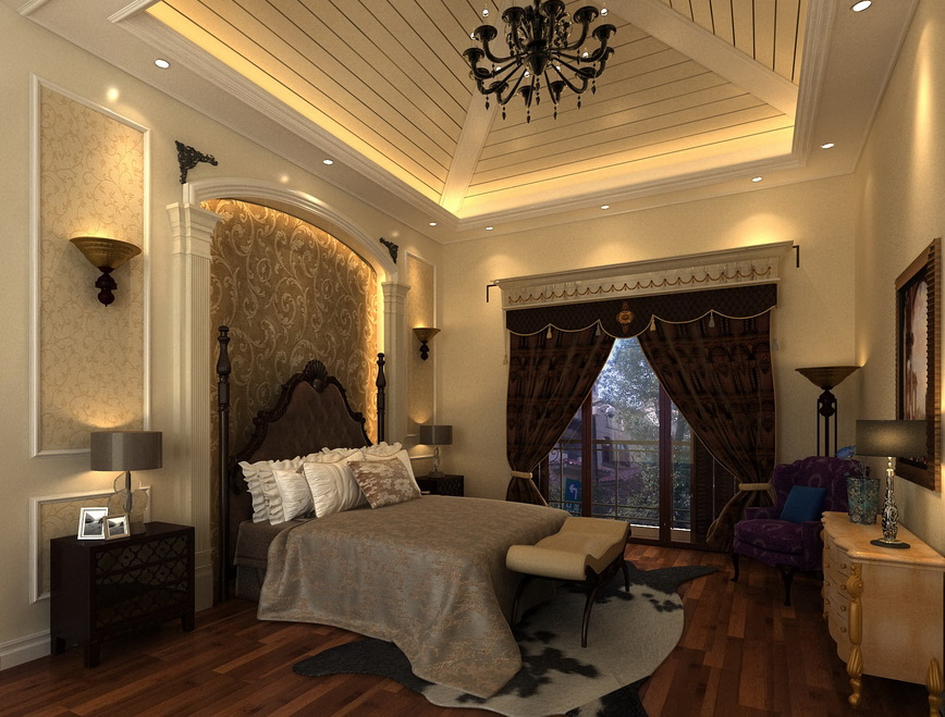 新郑龙湖西泰山别墅装修设计|美式风格别墅设