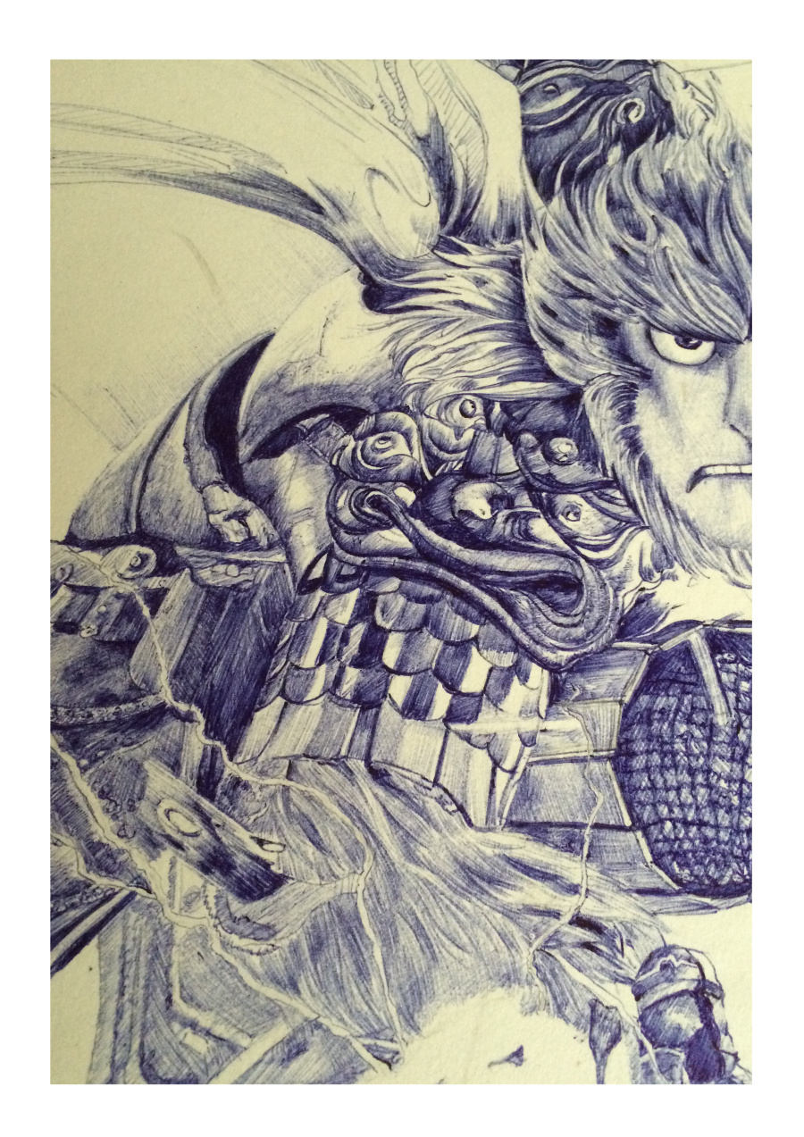 《大圣归来》海报手绘|其他绘画|插画|赶超韦爵