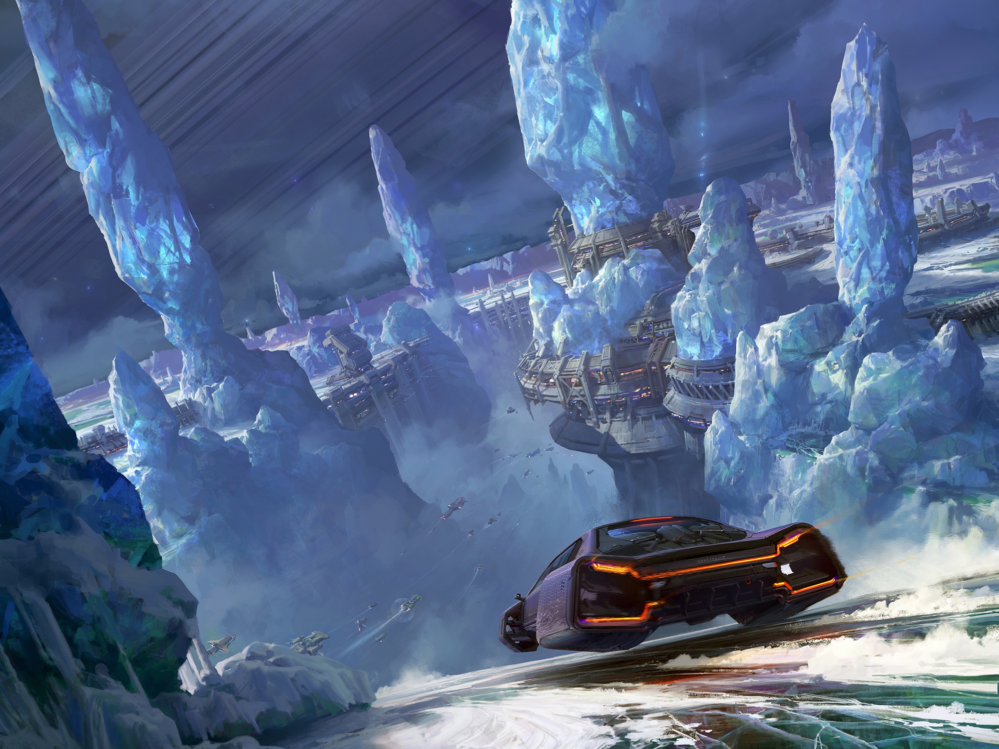 杜震—科幻场景气氛图《极寒之星》步骤