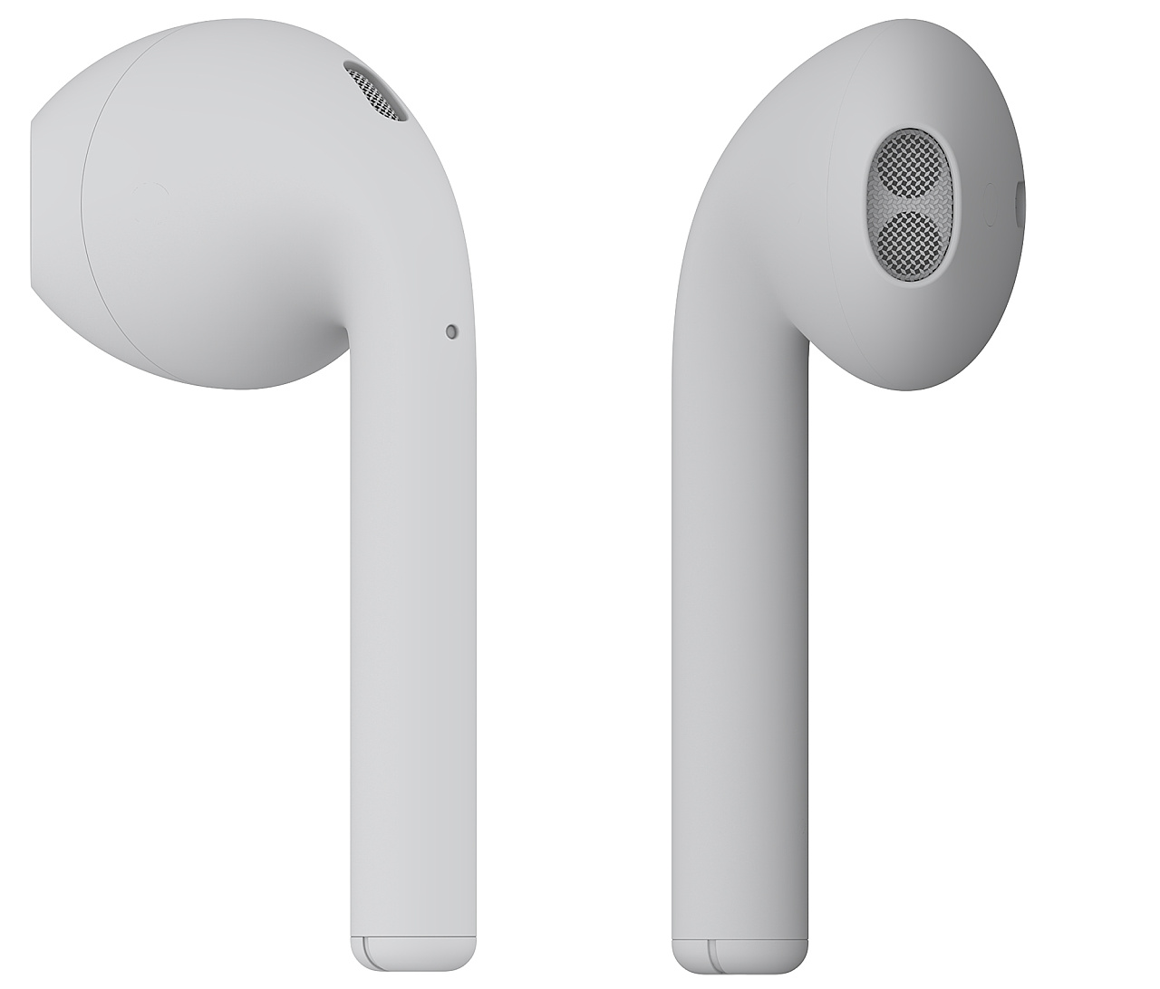 airpods苹果蓝牙耳机建模渲染白色产品