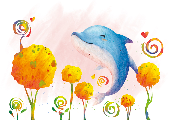 我的小海豚们啊|商业插画|插画|小健哥 - 原创设