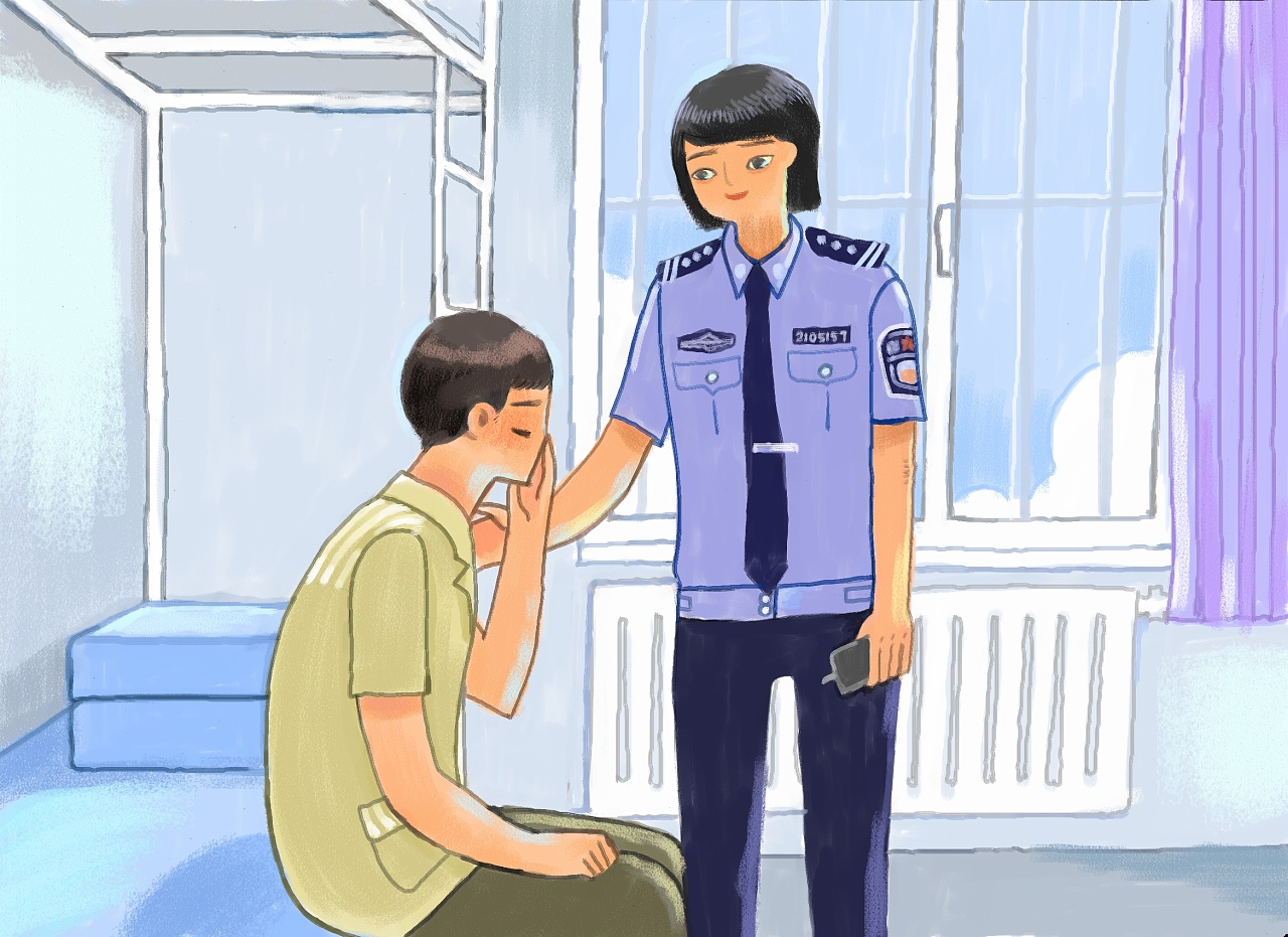 公安警察类插画