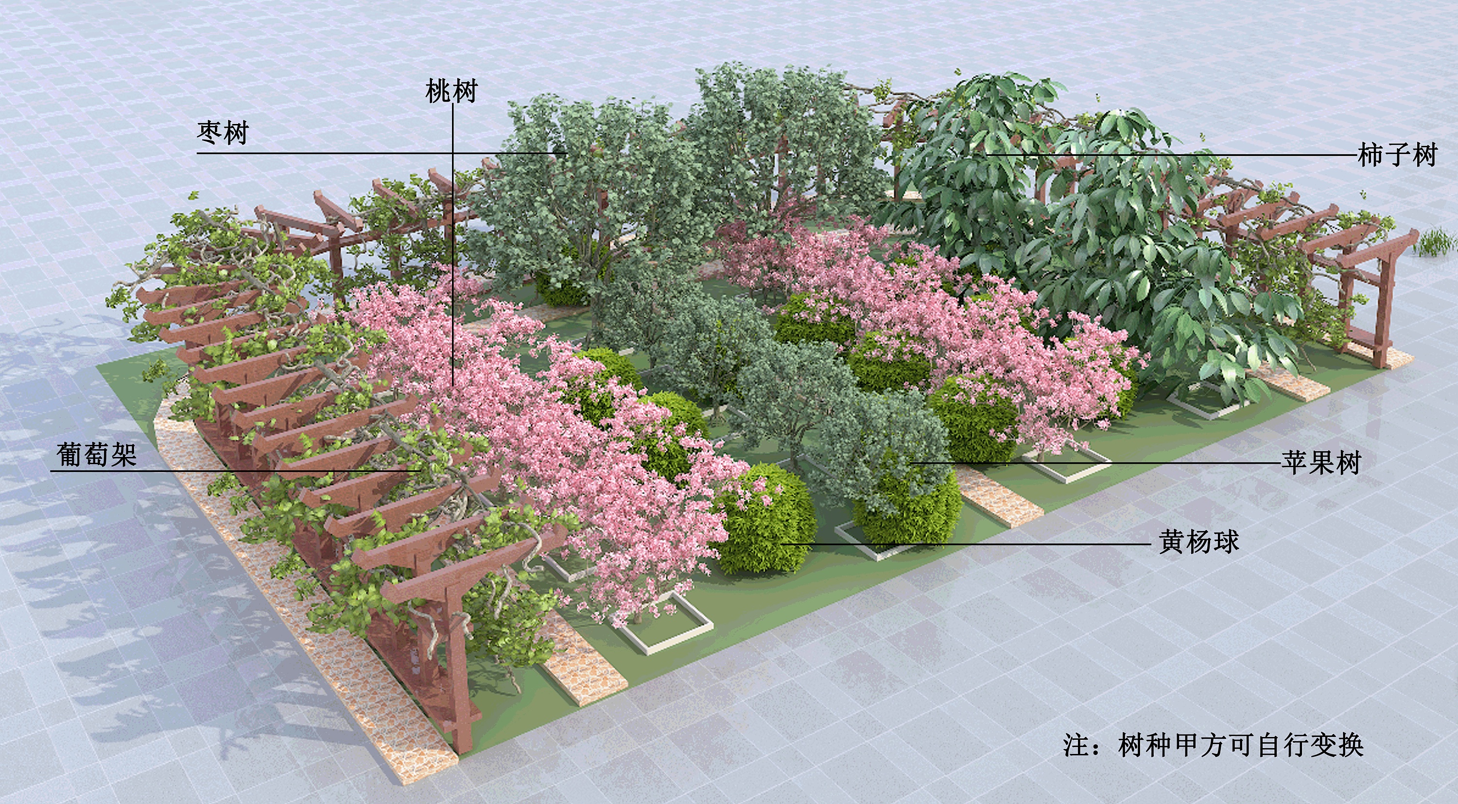 单位果园绿化|空间|景观设计|崔菲菲 - 原创作品