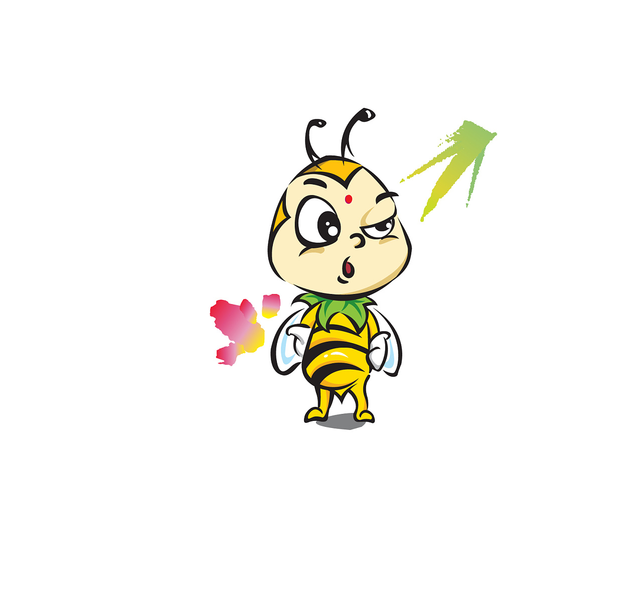 品牌logo 小蜜蜂原画手绘插画设计|插画|商业插