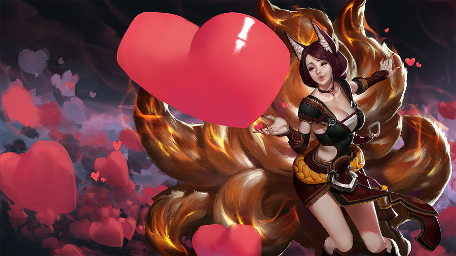 LOL阿狸同人| 原画过程分享(CG,游戏原画,插画