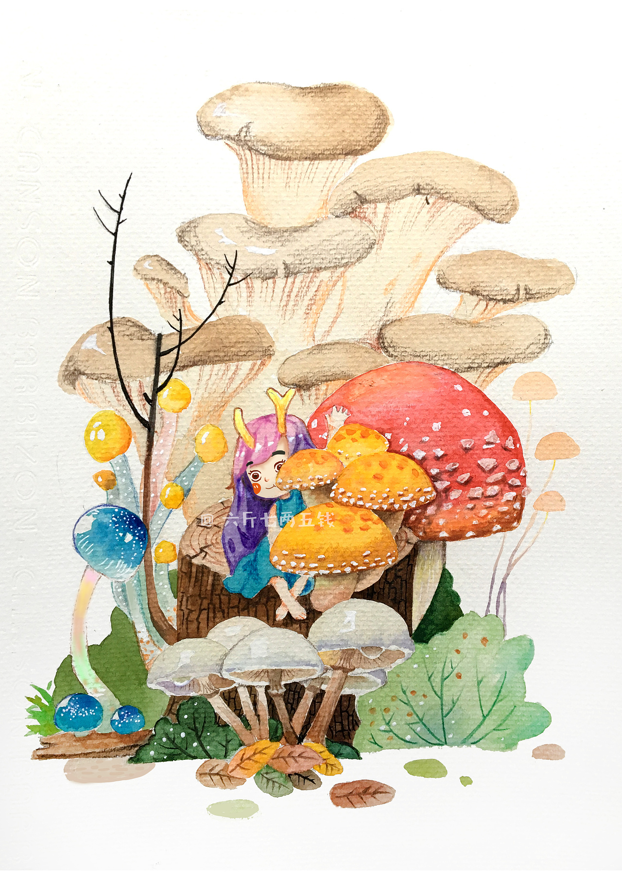小蘑菇|插画|儿童插画|屁屁海 - 原创作品 - 站酷