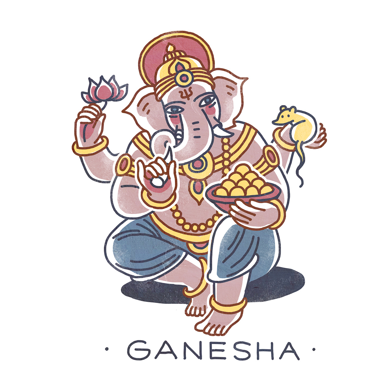 印度教诸神|插画|商业插画|老老老鱼 - 原创作品