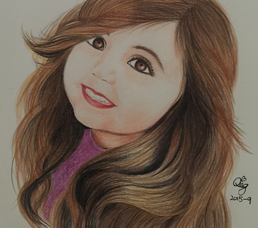 彩铅 小女孩|绘画习作|插画|LYQing - 原创设计作