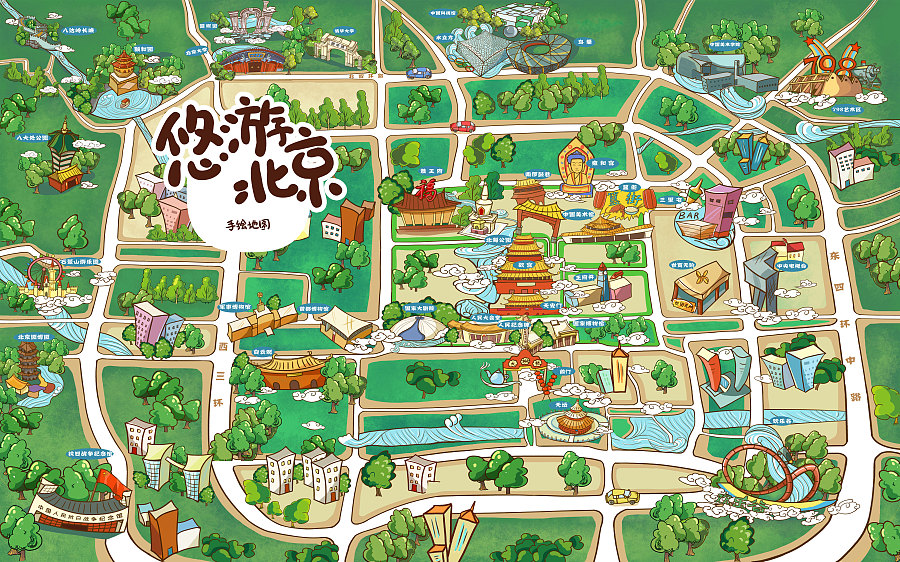 北京手绘地图