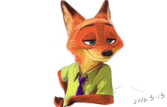 临摹的狐狸先生~|绘画习作|插画|六碗森 - 原创设
