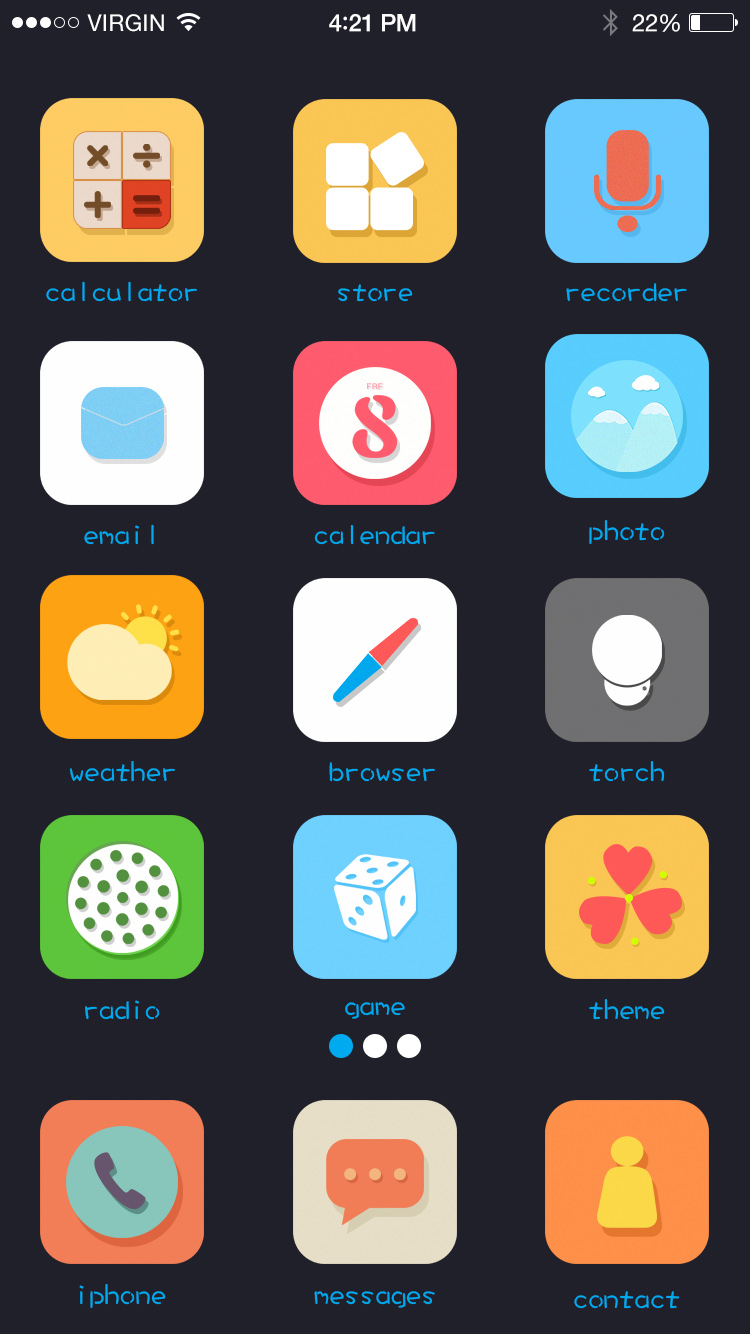 手机主题(第五套)|移动设备主题/app皮肤|ui|我叫卢