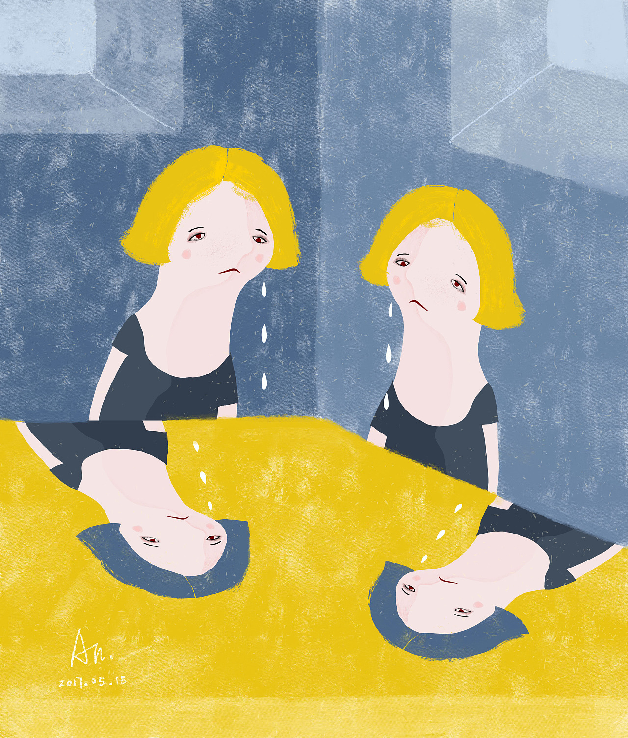 那天很丧|插画|插画习作|伊香 - 原创作品 - 站酷 (ZCOOL)