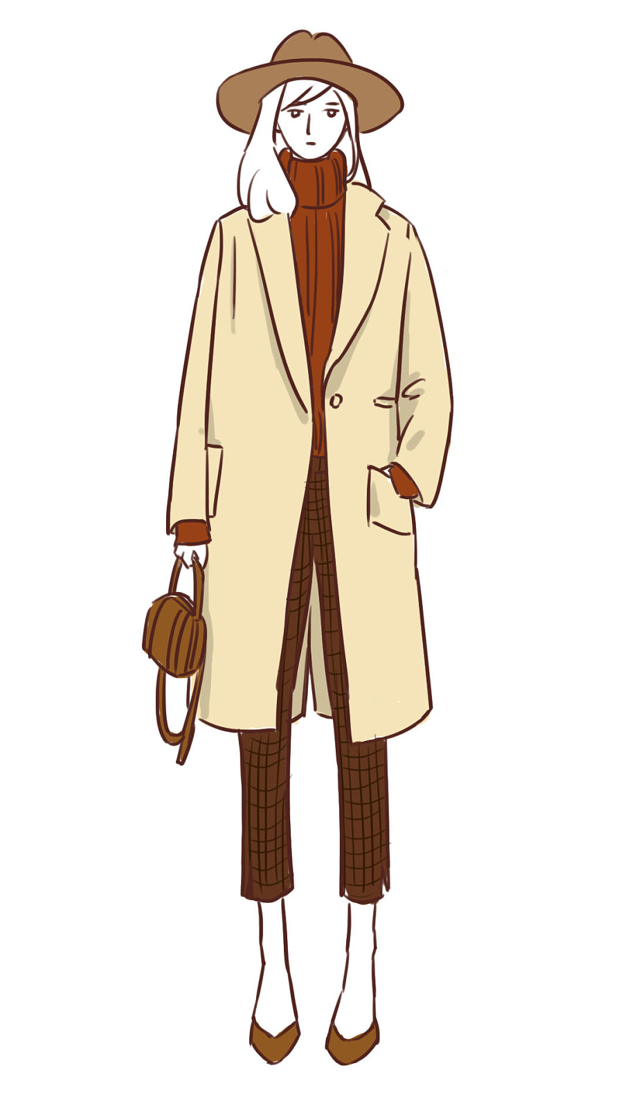 大衣控|其他绘画|插画|没有鸵鸟的鸵鸟蛋 - 原创设计作品 - 站酷 (ZCOOL)