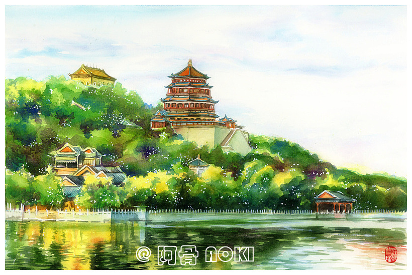 手绘城市系列——《北京》