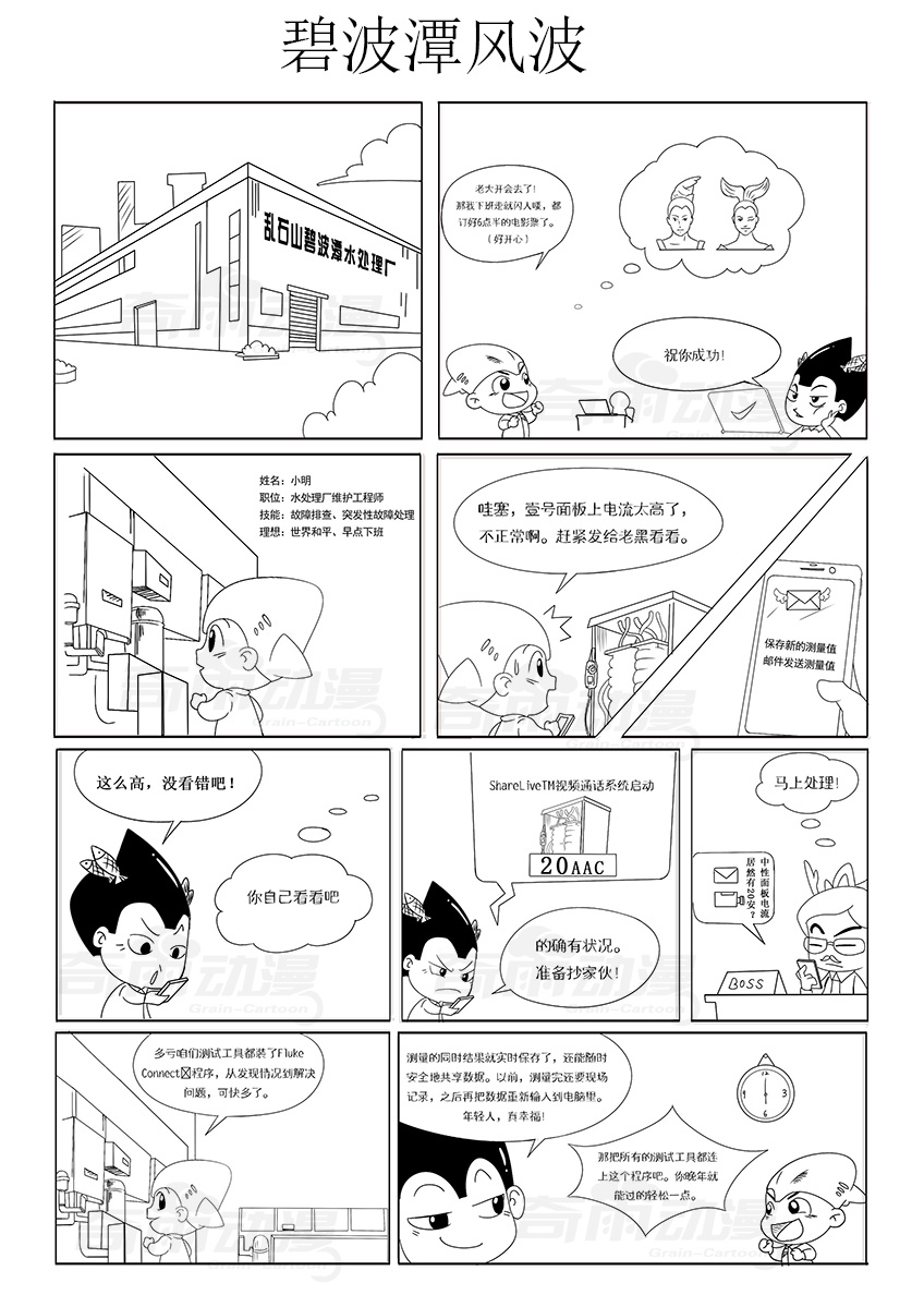 多格漫画-四格漫画-商业宣传漫画-系列黑白漫画