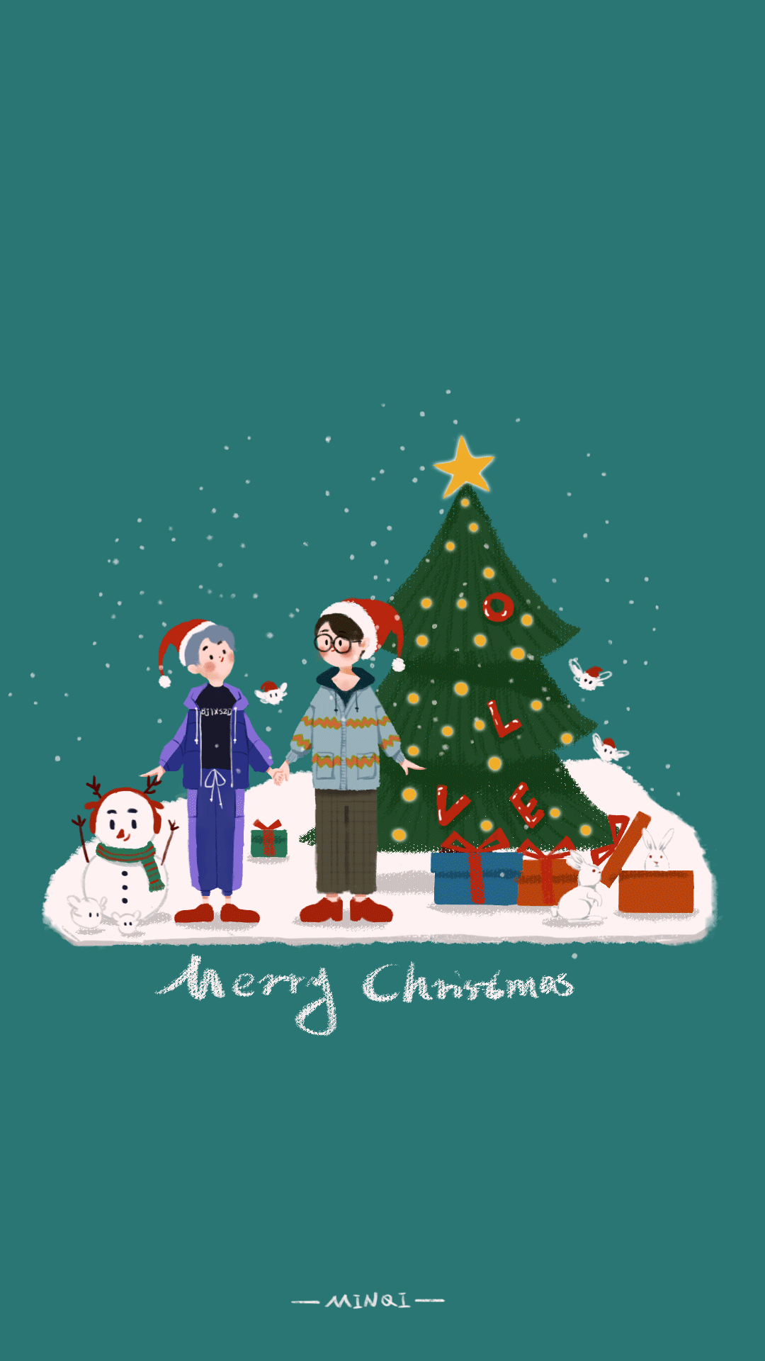 【博君一肖】圣诞快乐~|插画|商业插画|闵戚 - 原创 -