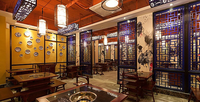 海东李香蓝重庆火锅店装修|海东特色火锅店设