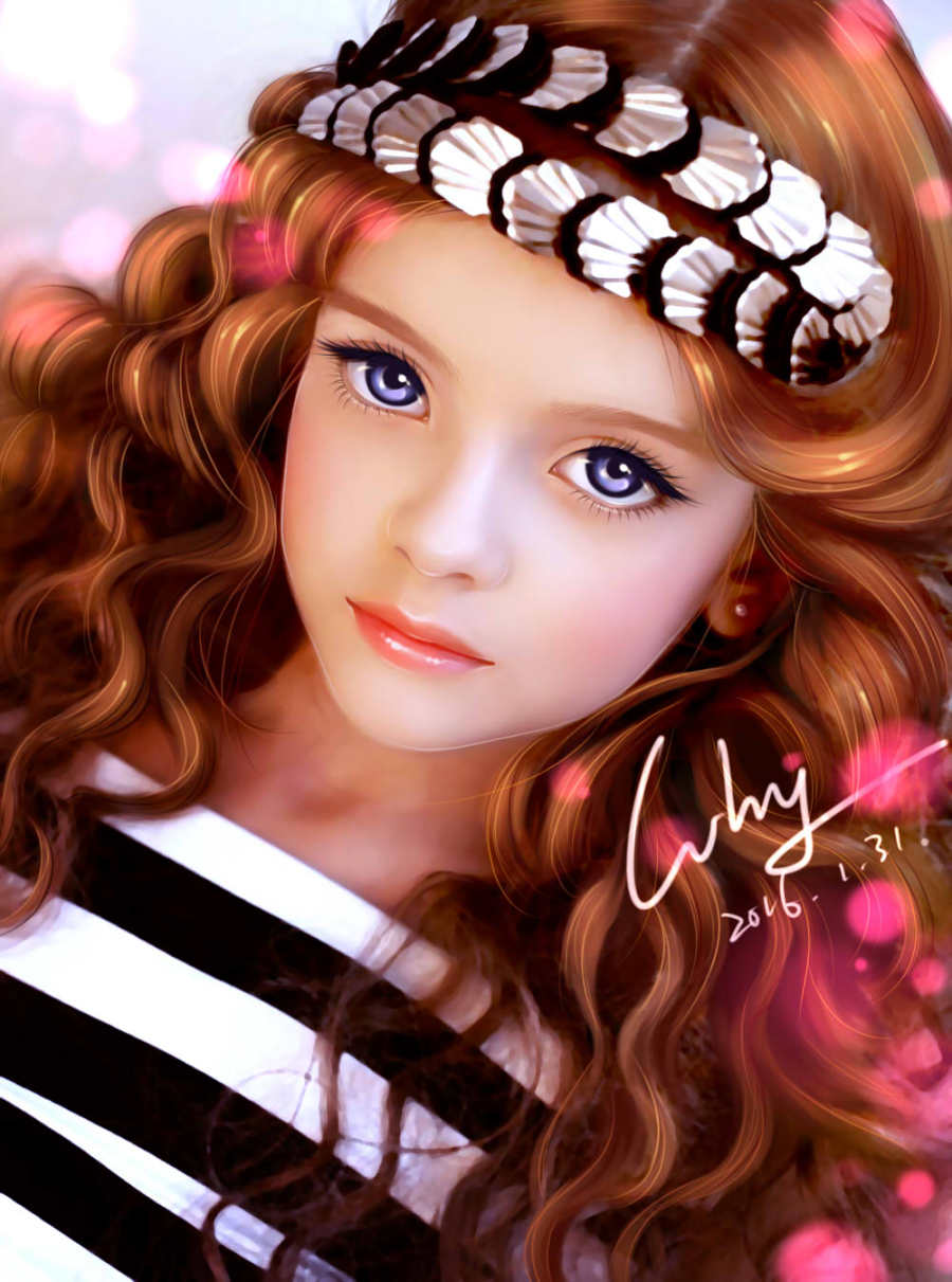 外国小模特来的|商业插画|插画|小白兔要吃肉 -