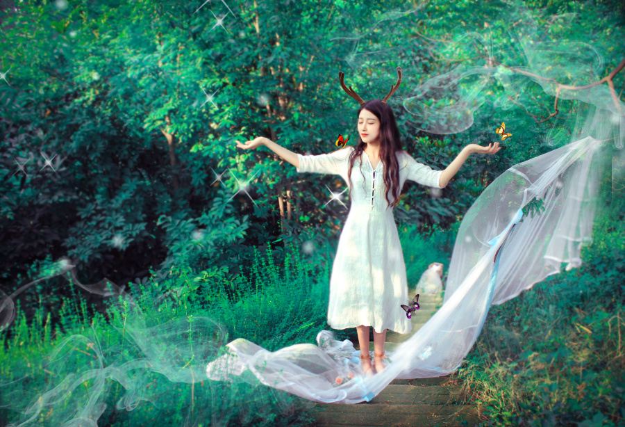 森林小精灵|人像|摄影|如月子 - 原创设计作品 - 
