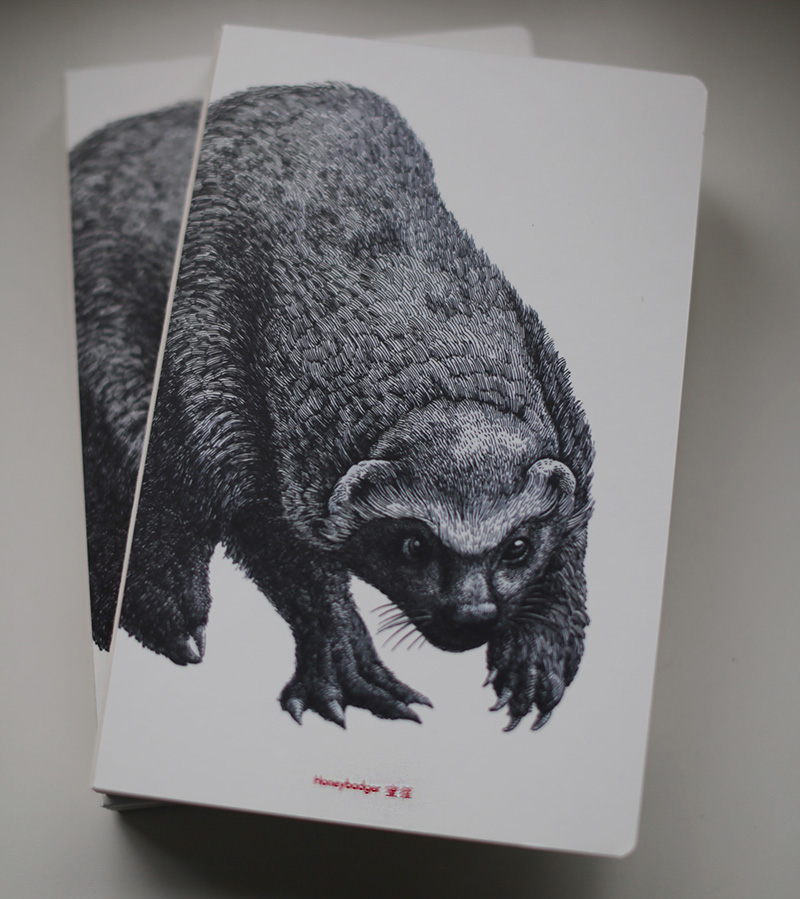 《蜜獾》—傅淳强硬笔画系列笔记本