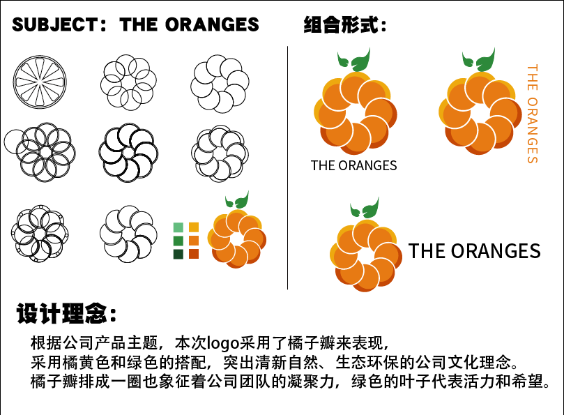橘子logo设计及提案