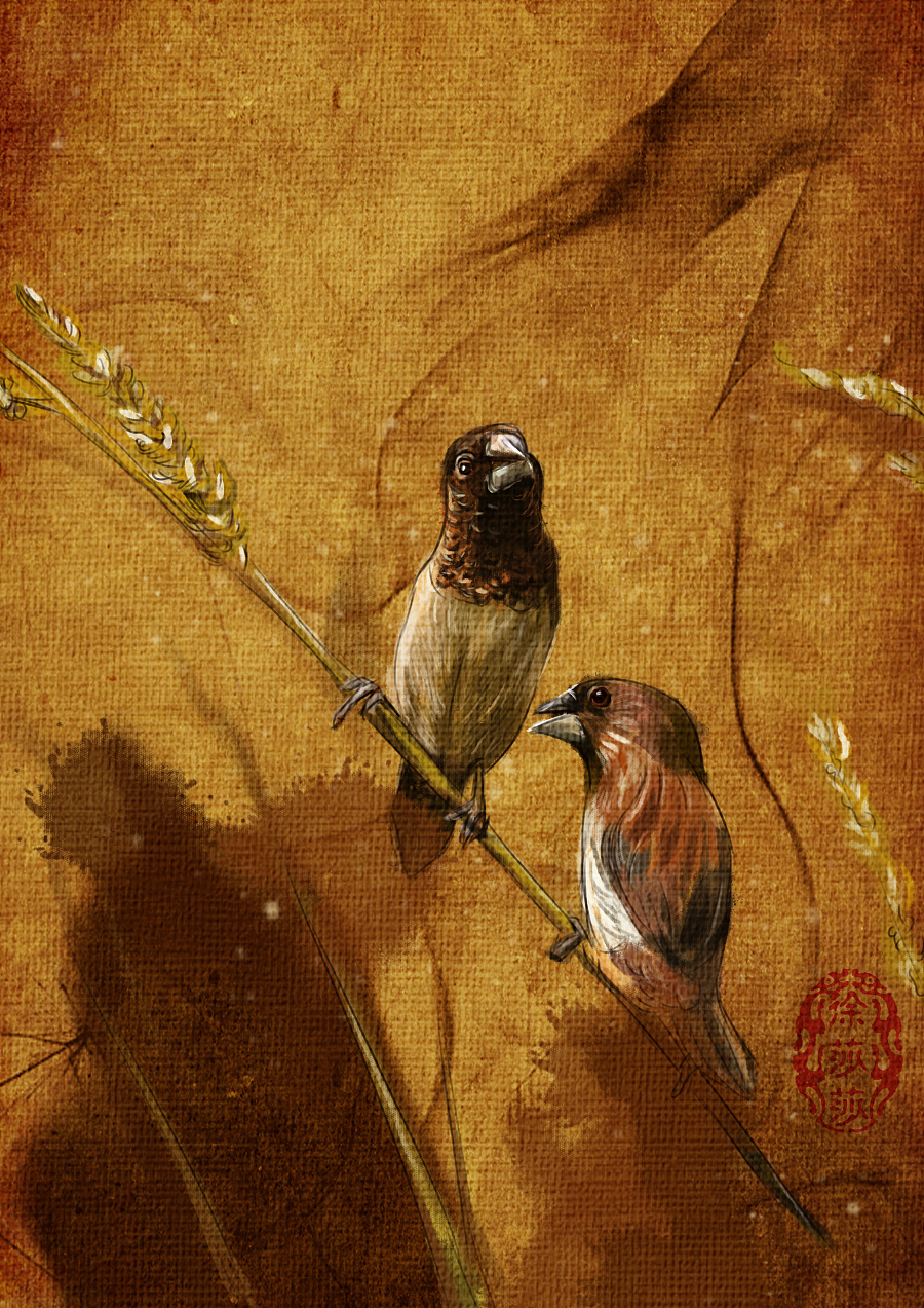 原创作品:百鸟图