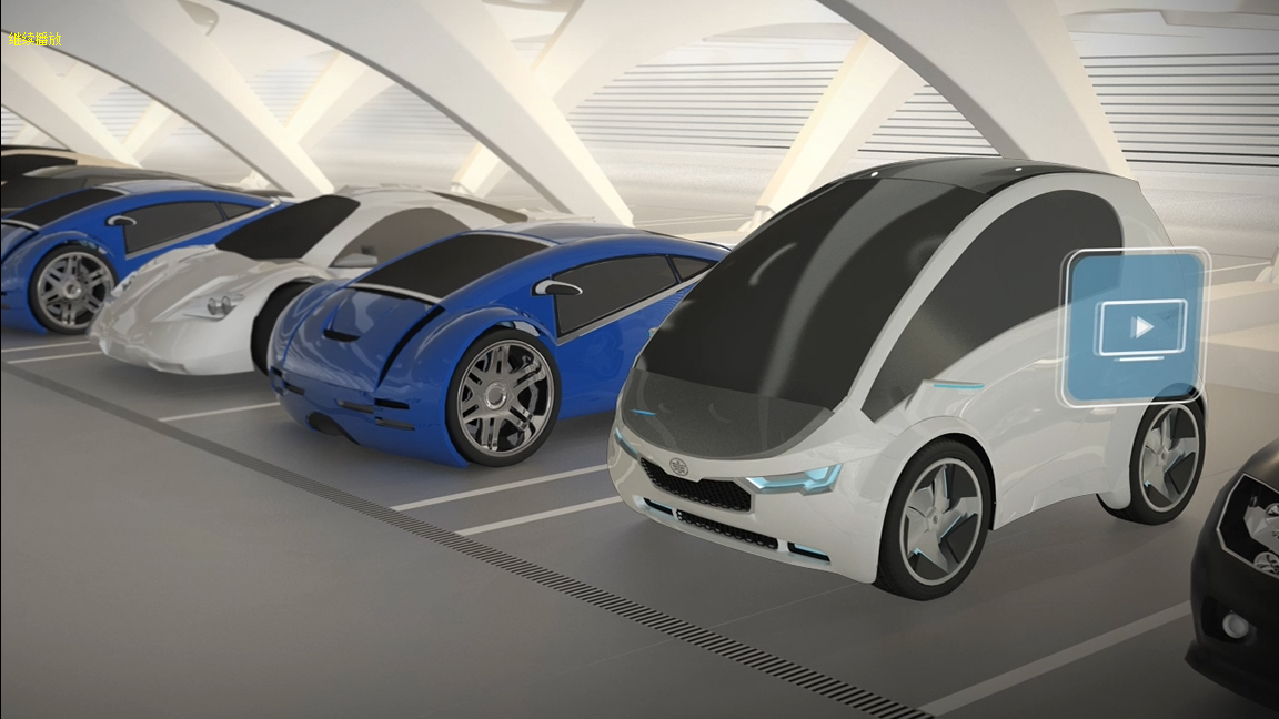 未来概念车3d动画