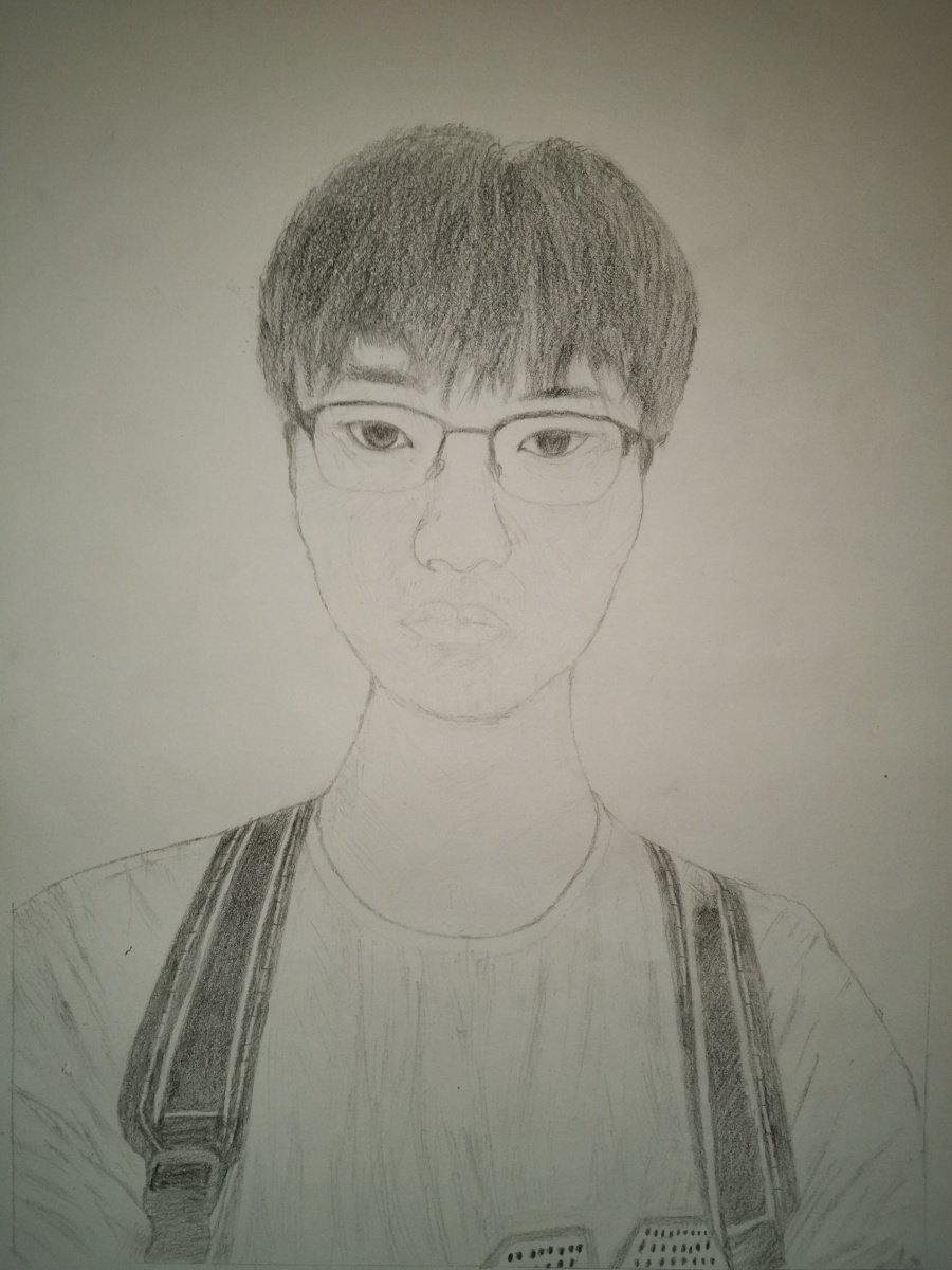 我的自画像|绘画习作|插画|溺水的海贝 - 原创设