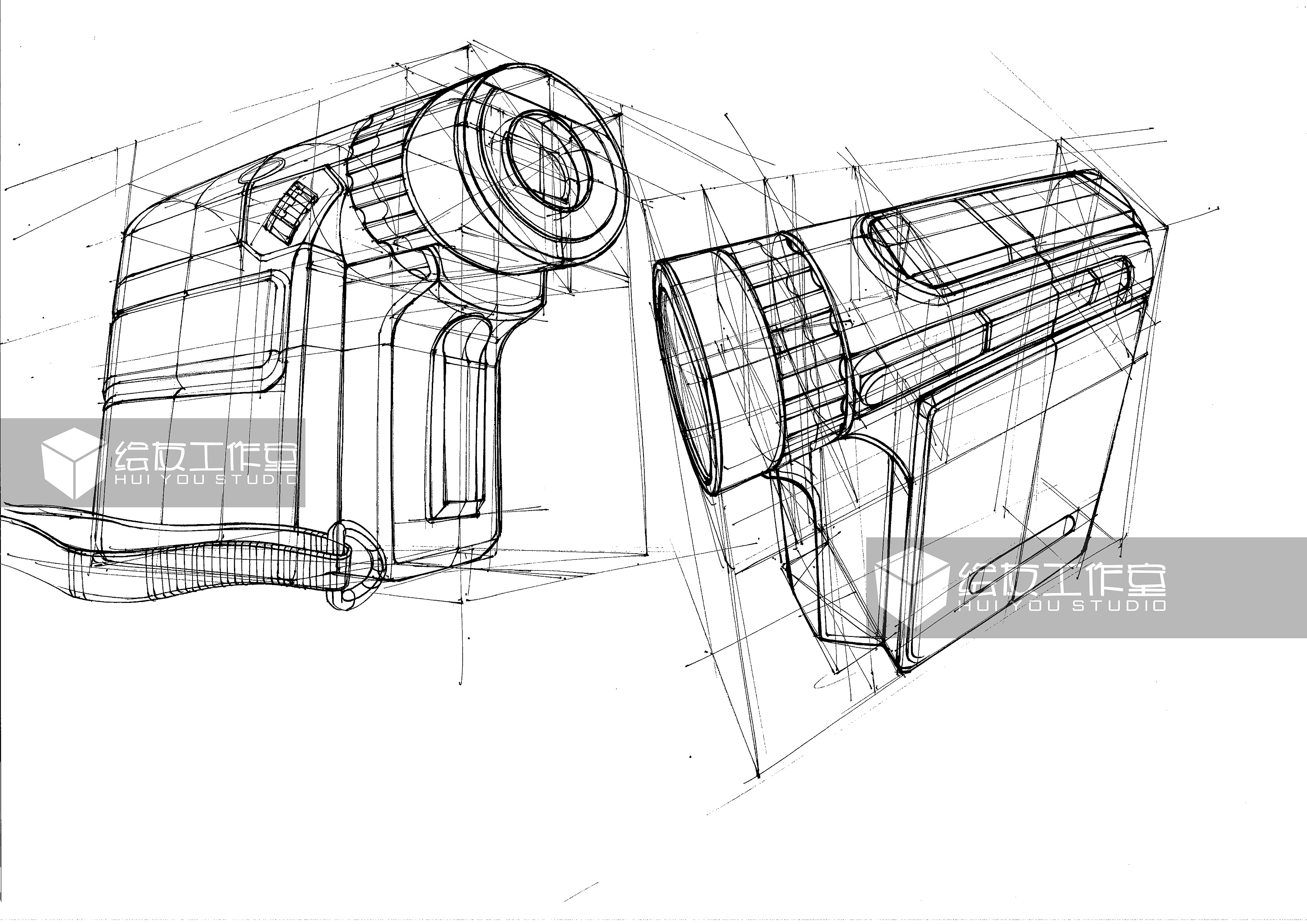 工程图 简笔画 平面图 手绘 线稿 3000_2121
