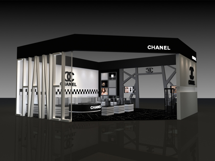 chanel展厅设计|展示\/橱窗\/店面设计|空间\/建筑|
