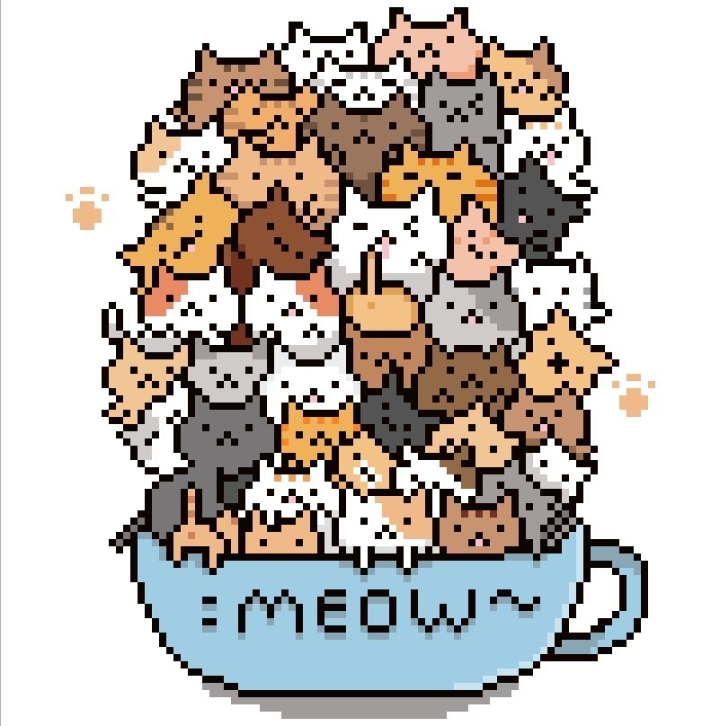 猫像素画